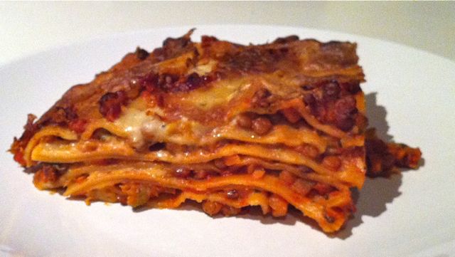 Gemüse-Linsen-Lasagne